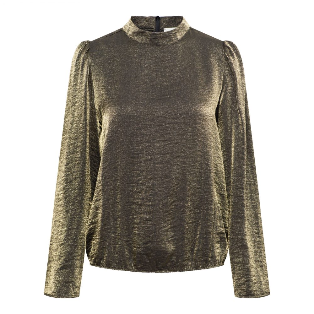 &Co Woman - Elin blouse - Gold | Morgen in huis goud | top | travelstof