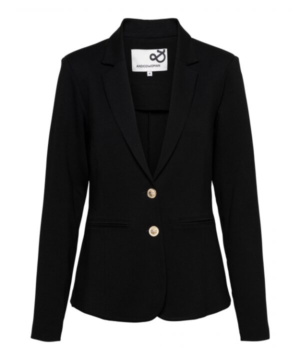 &Co Woman - Dilena Punta Blazer - Black Dames Mode Kleding Basic Chique Mooi Jasje Blazer Zwart