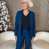 &Co Woman - Phileine Twill Blazer - Denim Dameskleding Herfstcollectie Travelstof voor Dames Damesmode Denim Blazer | Morgen in huis