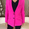 LaLotti - Omar blazer mode uit België Antwerpen stretch stof roze blazer fuchsia blazer getailleerd - Fuxia - Morgen in huis