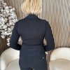 Zip73 - Gilet Glitter - Classic Blue glitter gilet dameskleding donkerblauw travelstof voor damesmode | Travelstof | Morgen in huis