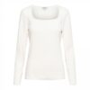 &Co Woman - Samara Top - Cream Basic Top Dames Mode Kleding Cream