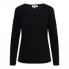 &Co Woman - Samara Top - Black Basic Top Dames Mode Kleding Black