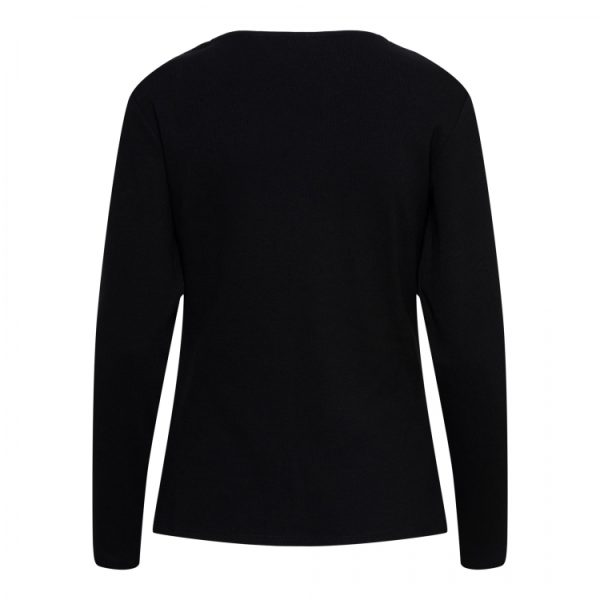 &Co Woman - Samara Top - Black Basic Top Dames Mode Kleding Black