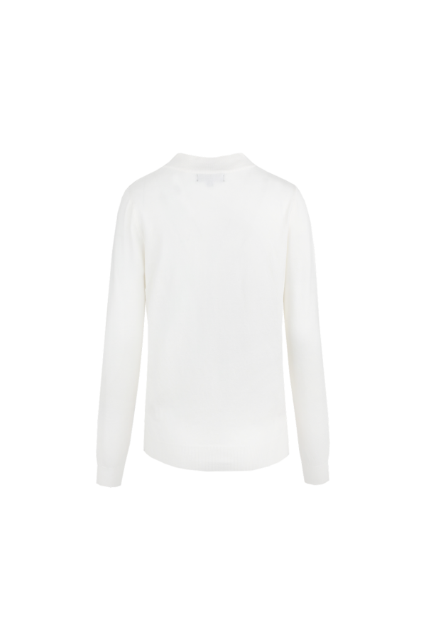 G-maxx - Evelia Top - Wool White - Dames - Mode - Basis - Witte Top - Lange Mouw