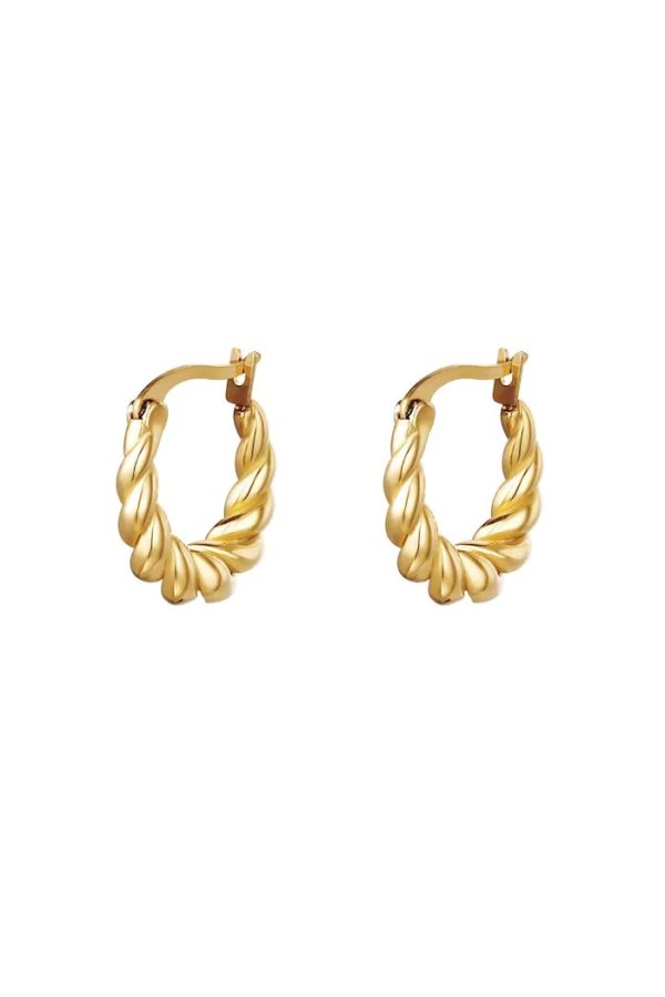 Earrings - Dangling Twist - Gold