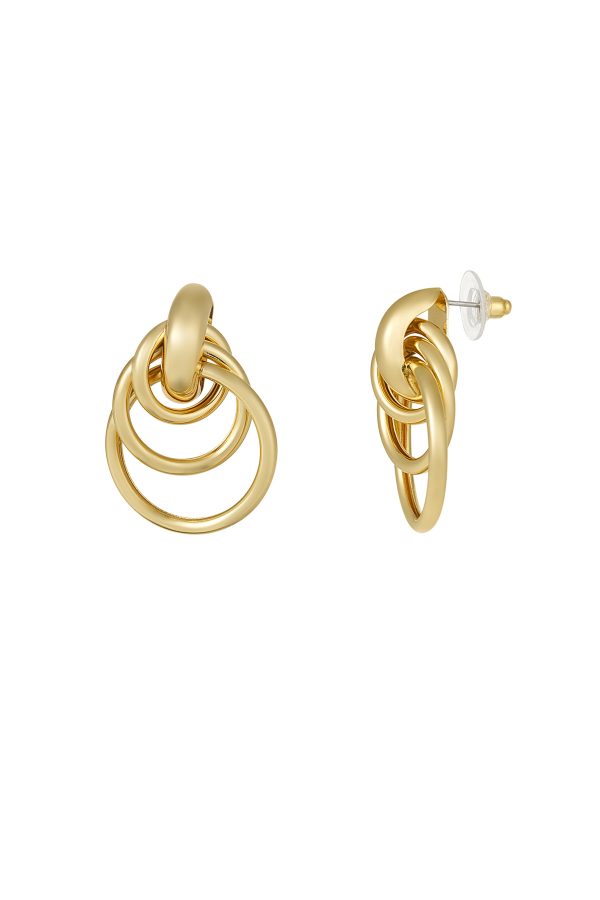 Earrings - Eternal Circles - Gold