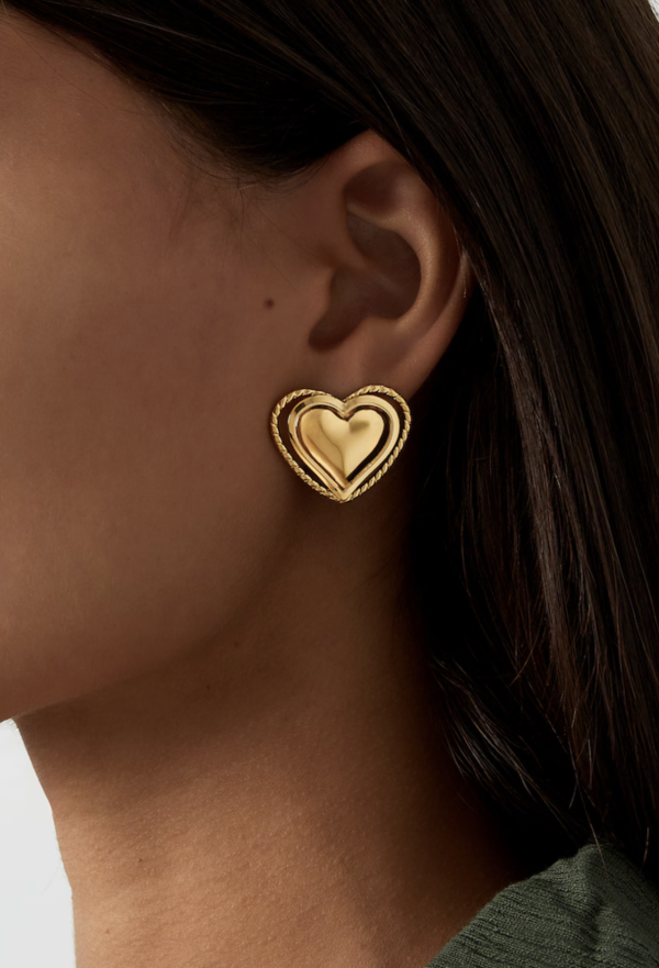 Earrings - Hearts Baby - Gold