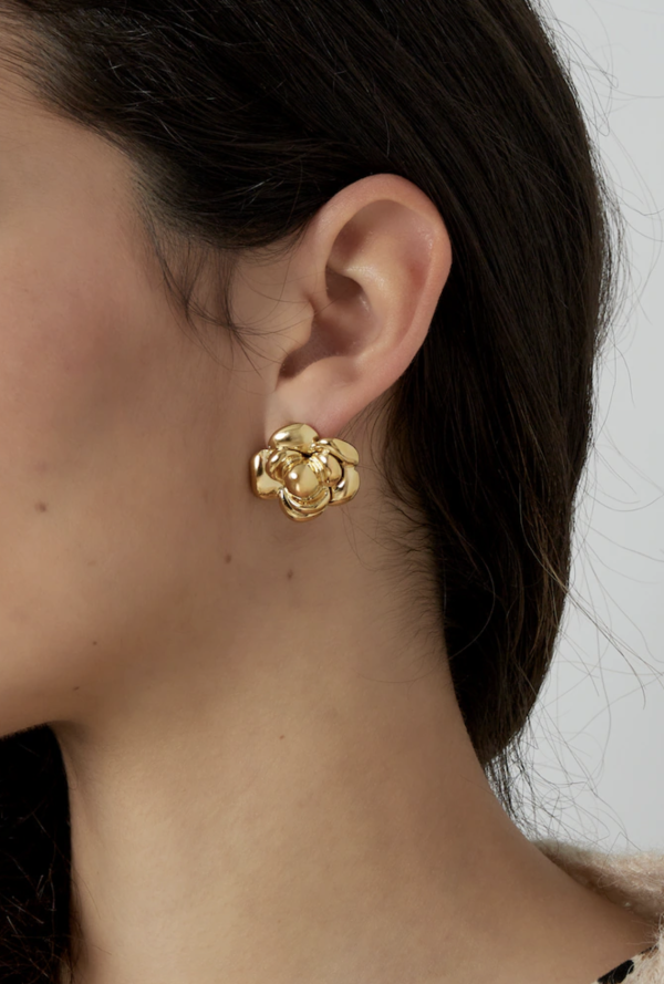 Earrings - Balloon Bloom - Gold