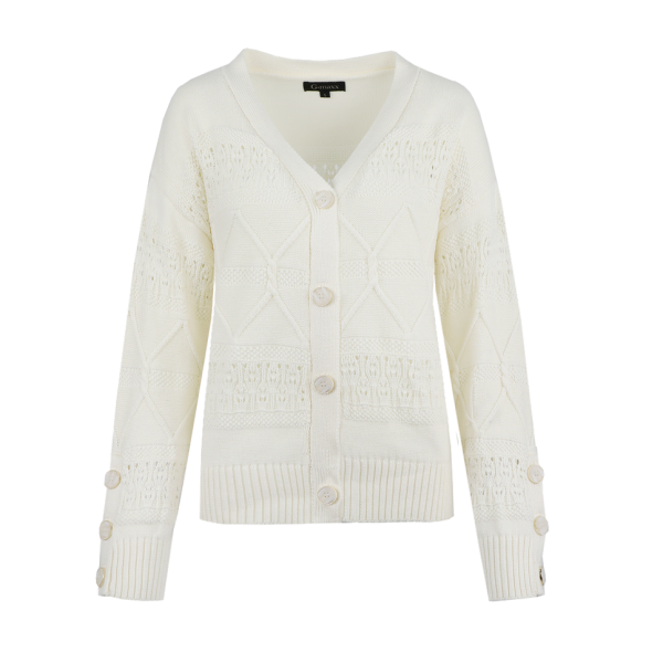 G-maxx – Ellany Vest – Off White - Dames vest - Vestje dames - Dames kleding - morgen in huis