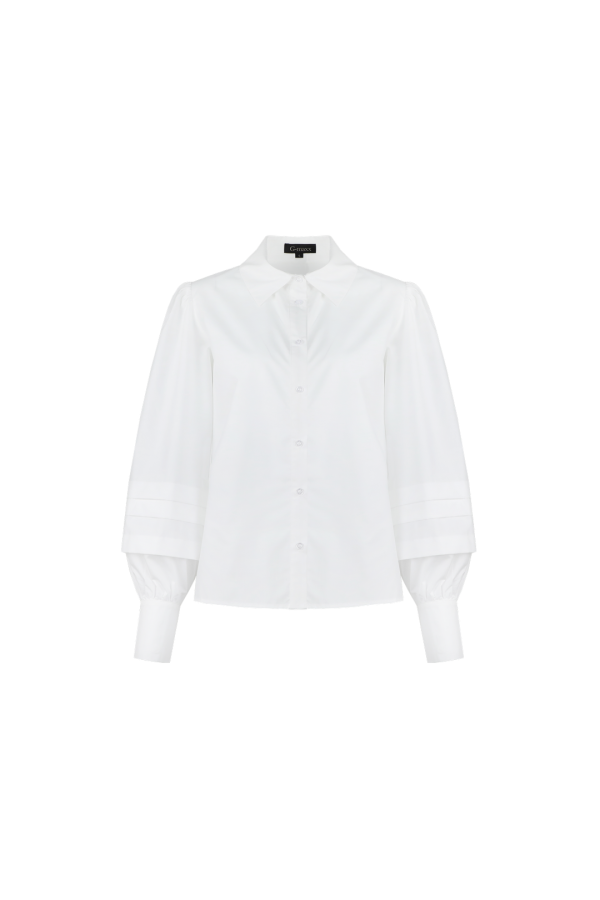 G-Maxx Dames blouse - dameskleding - witte blouse - travelstof - Blouse White