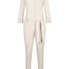 Mi Piace - Travelstof Jumpsuit - Kit Mooie kleding voor vrouwen dames jumpsuit in creme kleur pak van Travelstof stretch stof