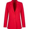 Mi Piace - Travelstof blazer - Red Rode Travelstof Blazer voor dames vrouwen kleding mode rood leuk schattig kerst blazer