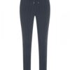 Mi Piace - Trouser skinny - Pinstripe blue Travelstof broek voor vrouwen dameskleding in pinstripe blauw donkerblauw