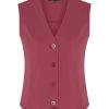 Mi Piace - Travelstof gilet - Bordeaux voor dames, vrouwen kleding mode voor dames