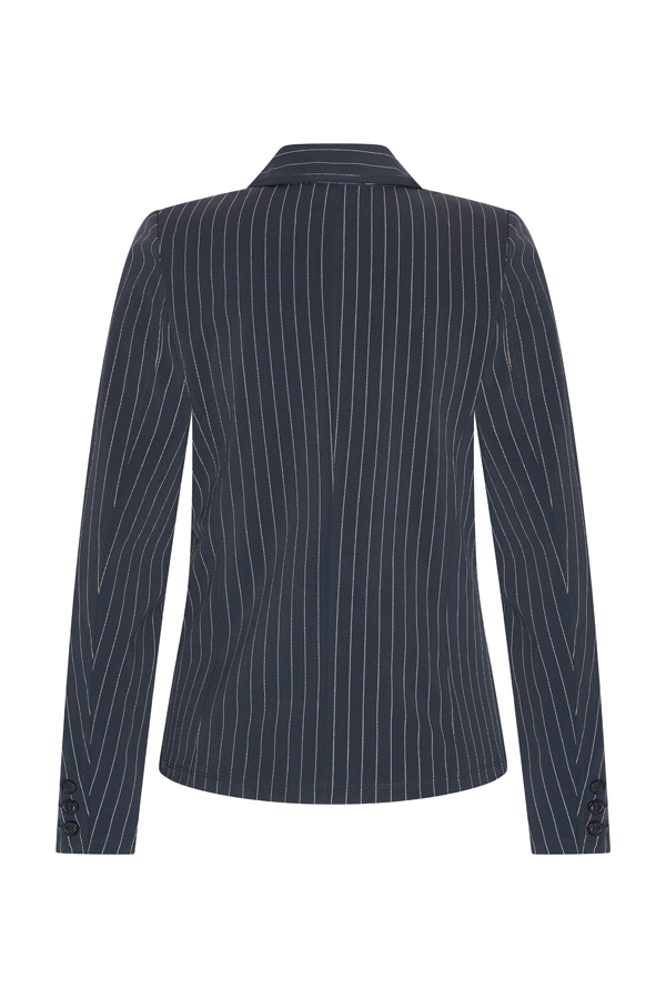 Mi Piace - Travelstof blazer - Pinstripe blue Blazer voor vrouwen dames kleding