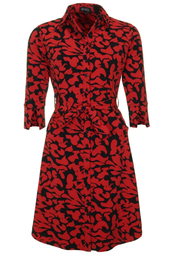 Mi Piace - Travelstof jurk - Red leaves | Morgen in huis