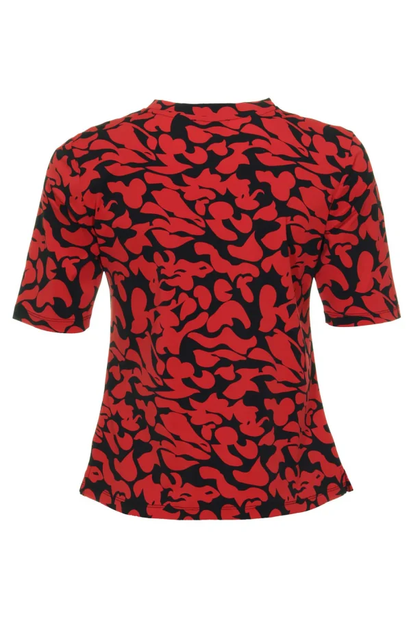 Mi Piace - Travelstof shirt - Red leaves | Morgen in huis