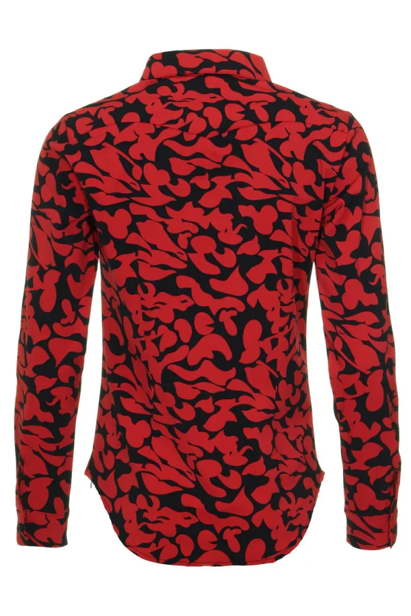 Mi Piace - Travelstof blouse - Red leaves | Morgen in huis