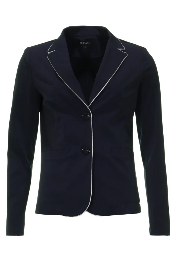 Mi Piace - Travelstof blazer - Blue silver | Morgen in huis