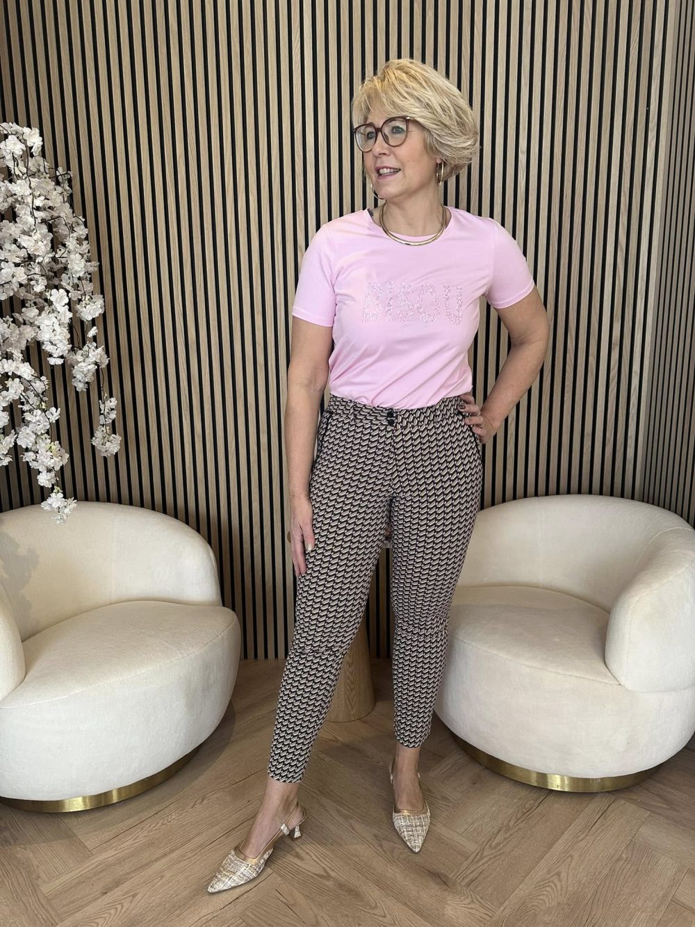 Lady Day - Colette Zip Trousers - Studio Print