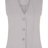 Mi Piace - Travelstof gilet - Elephant Grey Gilet voor dames kleding vrouwen stretch stof travelstof in grijs