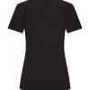 Mi Piace - T shirt V Hals Korte Mouw - Black