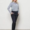 &Co Woman - Lotte Stripe Blouse - Navy - White