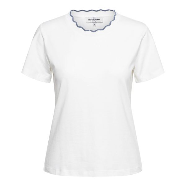 &Co Woman - Taia Top - Off-White Navy