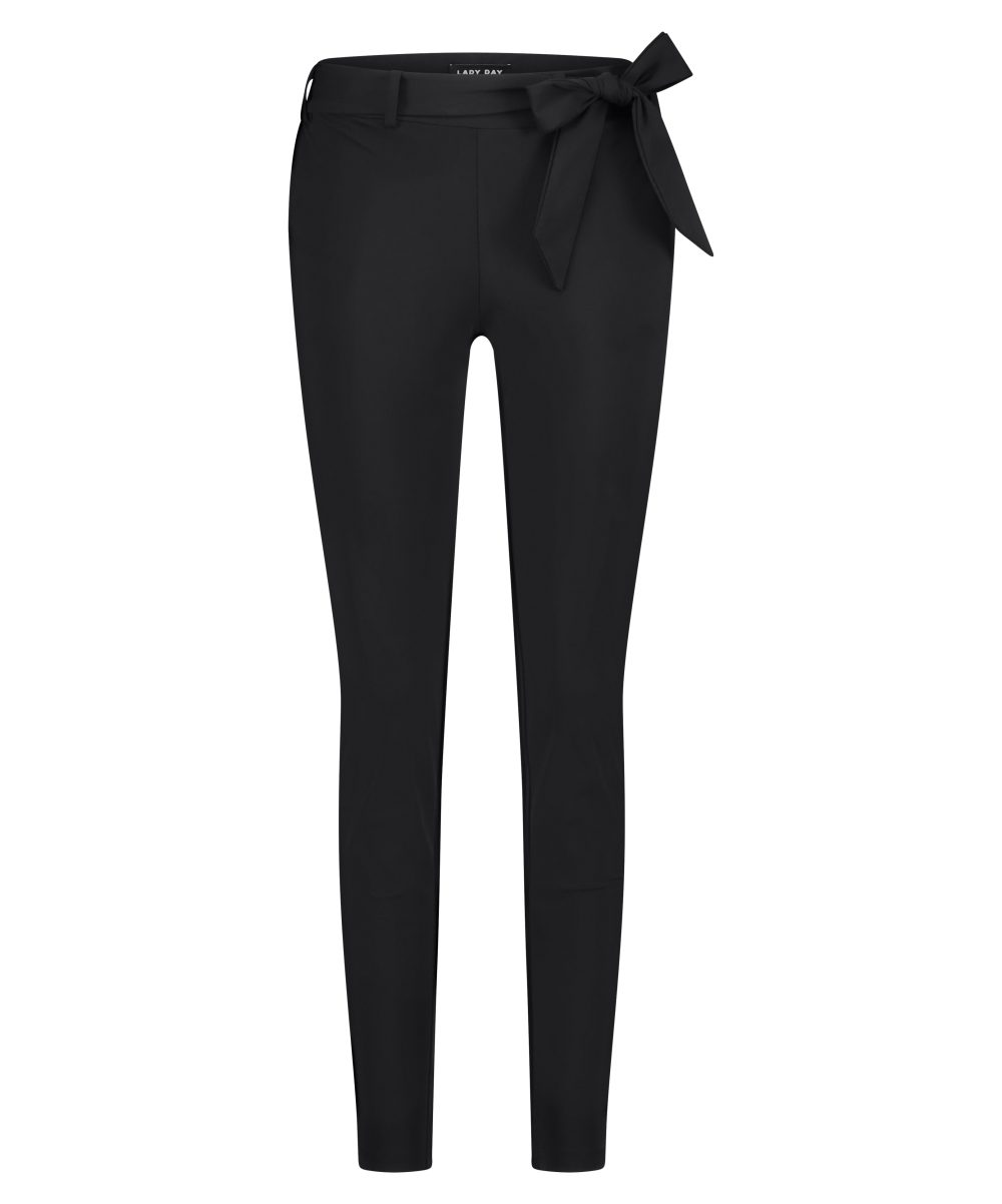 Lady Day | Tokyo Trouser - Black - Comfortabele tramelstofbroek