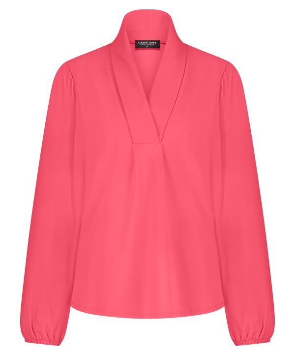 Lady Day - Naomi LS Blouse - Coral Sunset