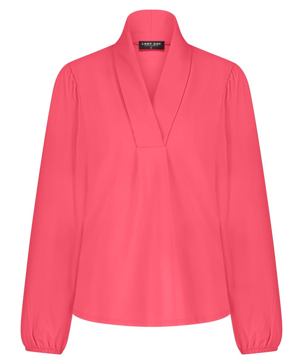 Lady Day - Naomi LS Blouse - Coral Sunset - Spring - Blouses voor dames - Spring