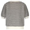 Lady Day - Sammy Stripe Sweater - Black-Champagne