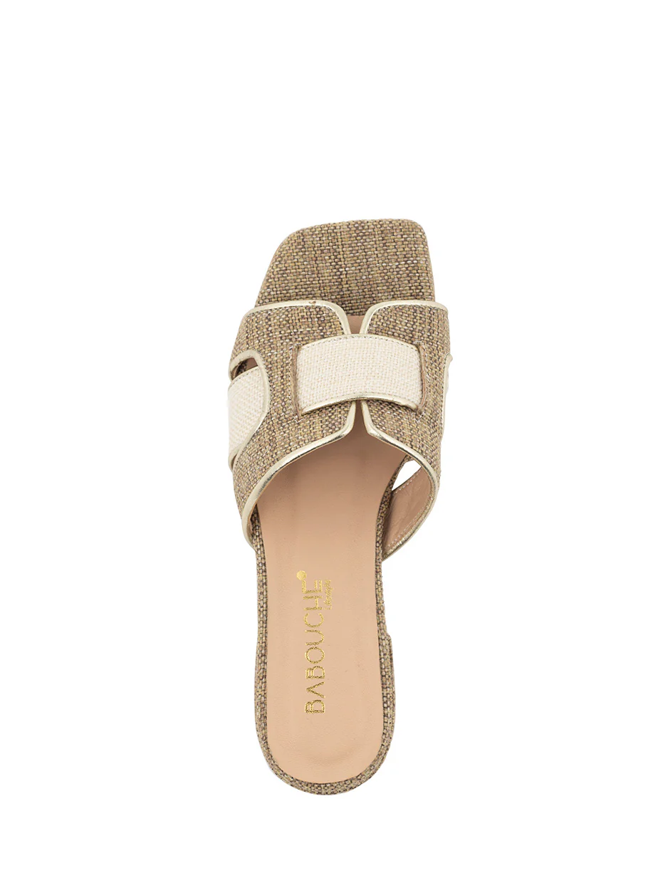 Babouche - Sera Slipper - Goud/Taupe/Beige