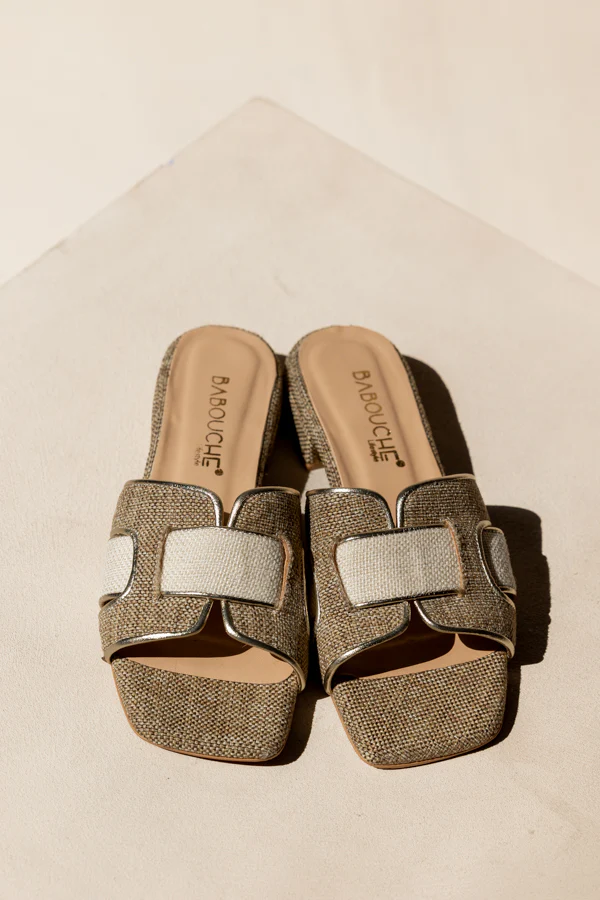 Babouche - Sera Slipper - Goud/Taupe/Beige