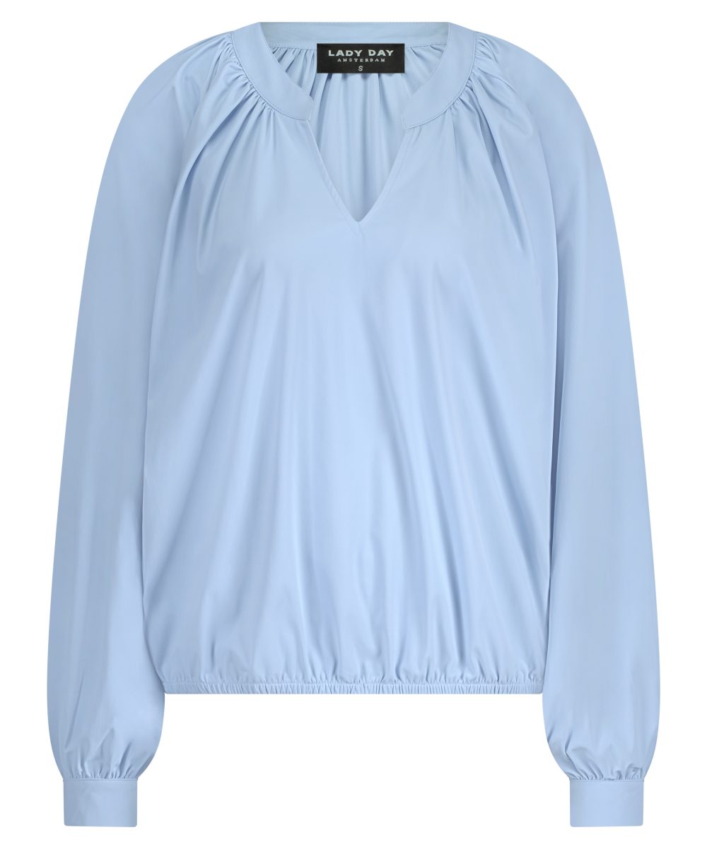 Lady Day - Bardot Blouse - Sky