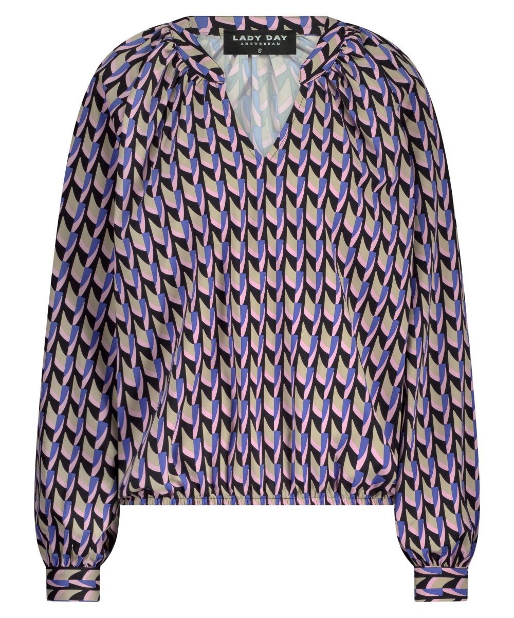 Lady Day - Bardot Blouse - Twister Print