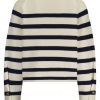 Lady Day - Breton Sweater - Off White-Blue