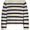 Lady Day - Breton Sweater - Off White-Blue