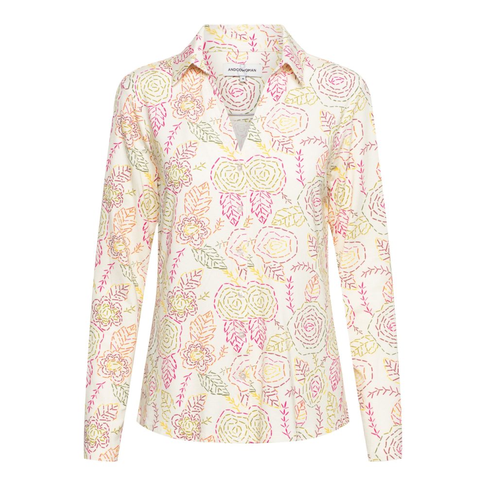 &Co Woman - Vayen Stitch Flower - Cream multi