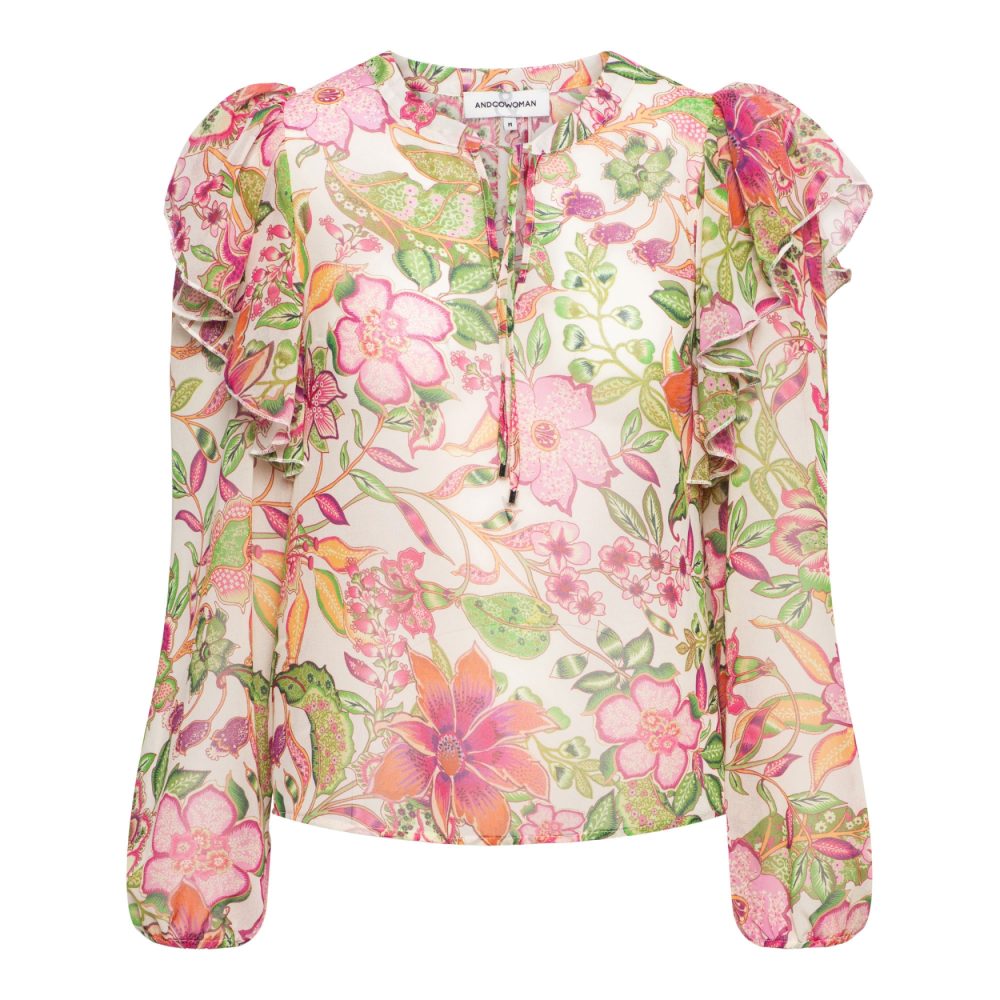 &Co Woman - Amari Multi Flower - Bright Pink multi