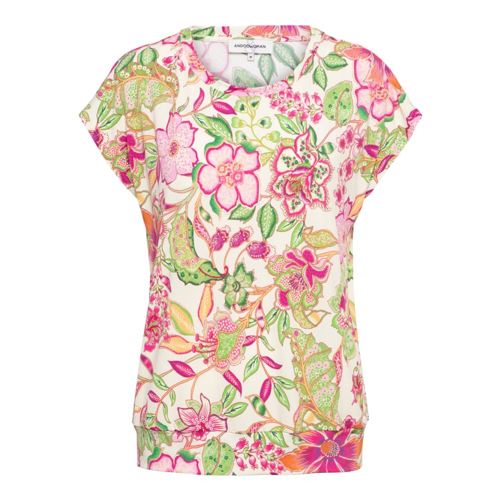 &Co Woman - Lieke Flower - Bright Pink multi