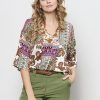 &Co Woman - Nena Paisley - Olive multi