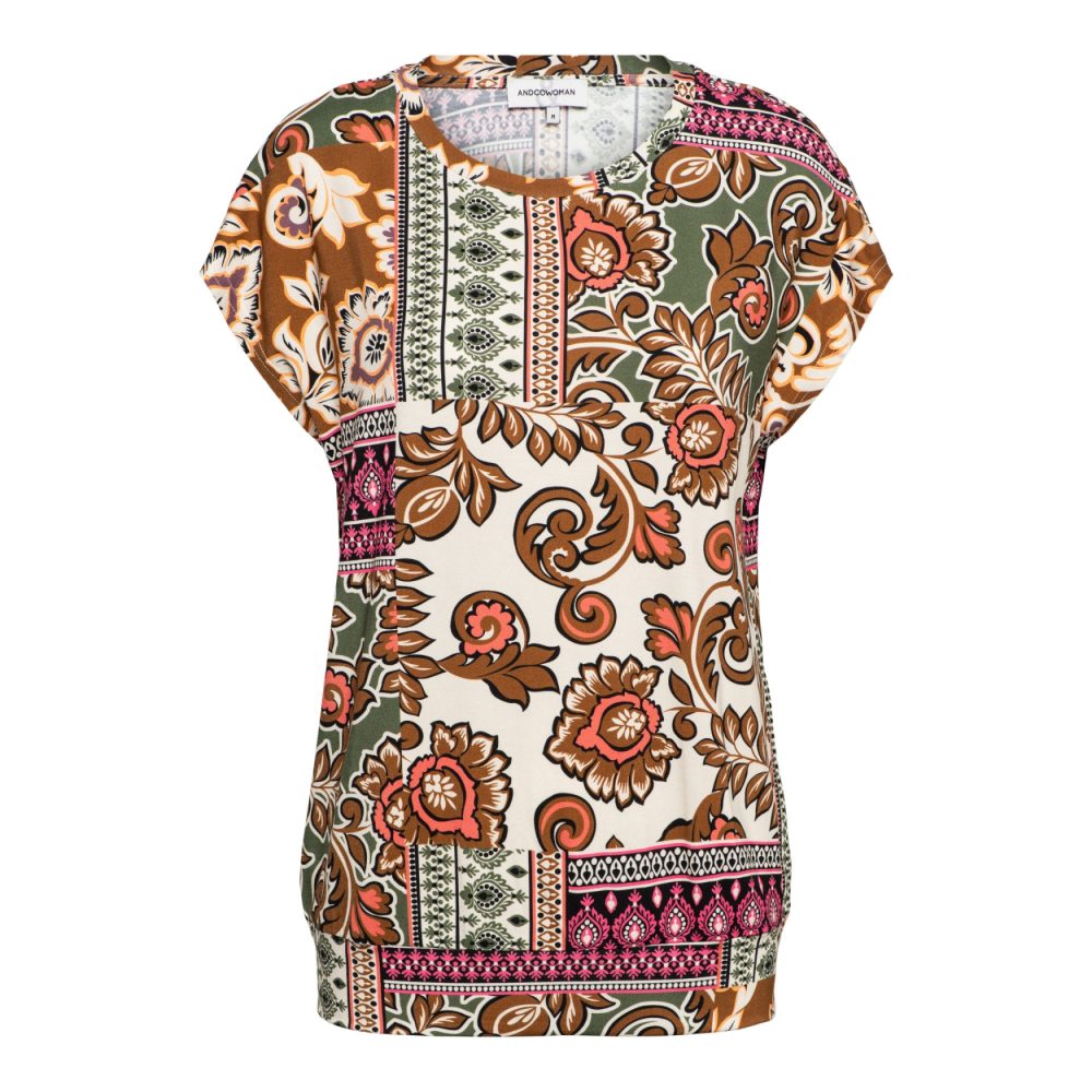 &Co Woman - Lieke Paisley - Olive multi