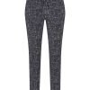 Mi Piace - Broek Skinny Linnen Print - Dark Blue