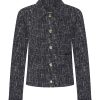 Mi Piace - Blouse Linnen Print - Dark Blue