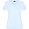 Mi Piace - T-shirt V Hals - Light Blue