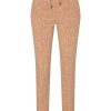 Mi Piace - Broek Skinny Linnen Print - Mocca