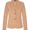 Mi Piace - Blazer Linnen Print - Mocca