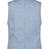 Red Button - Waistcoat Fancy Chambray - Bleachblue